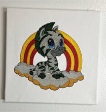 Load image into Gallery viewer, Zebra Baby Canvas Embroidery for Decorations for Baby Rooms, Children Art Embroidery

