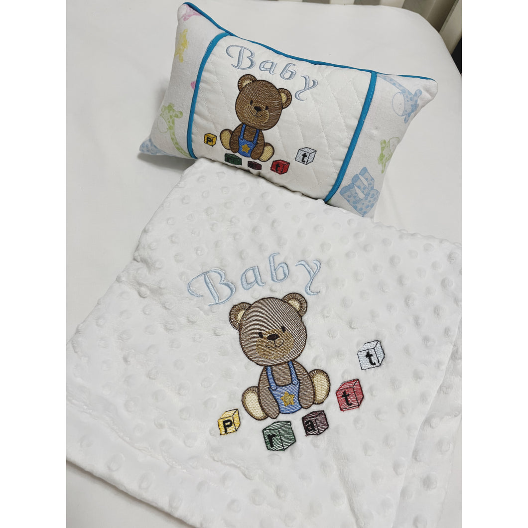 Bear Blanket Embroidery /Blanket Blanket/Newborn Blanket/Personalized