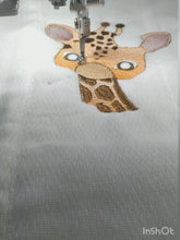 Load and play video in Gallery viewer, Baby Burp Cloth Giraffe Embroidered/Burp Cloth/ Baby Accessories Personalized
