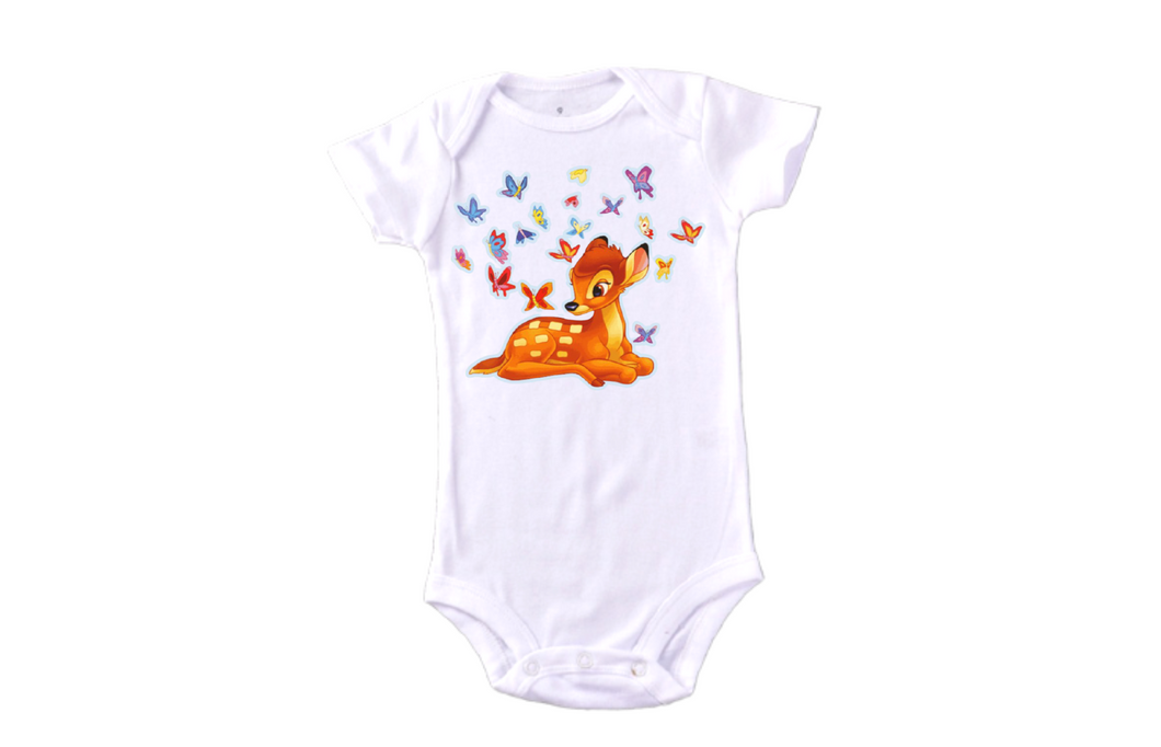 Baby Bambi and Butterfly  /Bambi Bodysuit/Bambi and Butterfly Shirt/Birthday
