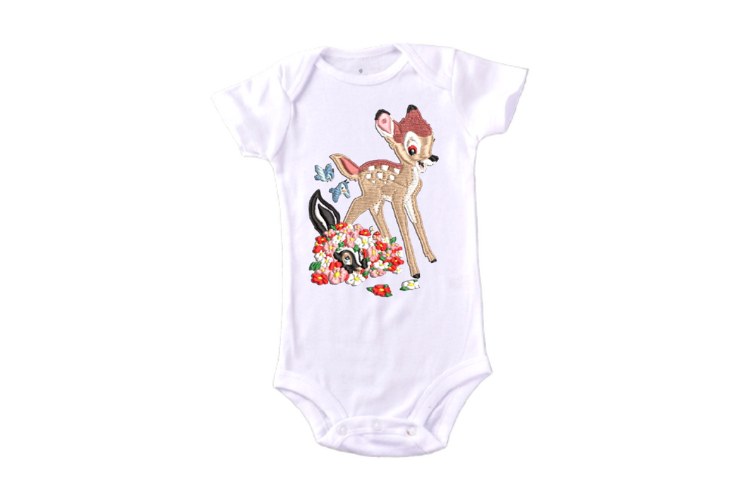 Bambi Embroidery/ Birthday/Newborn/Bodysuit