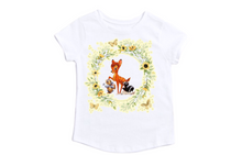 Load image into Gallery viewer, Bambi and Sunflowers Frame T-shirt/Bambi Girl Shirt/Bambi T-shirt/Girl Birthday
