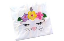 Load image into Gallery viewer, Bunny Girl Embroidery/ Happy Easter/Onesie/T-shirt design/Clothing Kids/Customer kids/Customer Kids
