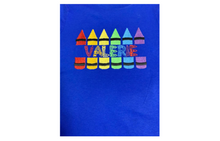 Load image into Gallery viewer, Colors Crayon Back School T-shirt/Boys Crayon Shirt/Crayons Birthday Party/Boys Birthday Shirt
