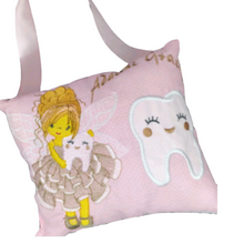 Load image into Gallery viewer, Tooth Fairy Pillow/Girl Tooth Fairy Pillow/ Personalized Tooth Pillow/First Tooth Fairy/Tooth Fairy  Pillow
