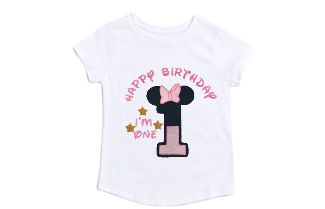 Mouse Ages Numbers/ I'm Ages Birthday/Minnie Numbers/Girl Number Birthday/Minnie T=shirts