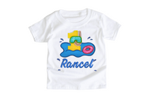 Load image into Gallery viewer, Pool Ages Birthday T-shirt Embroidery/Happy Birthday/Pool Party/Customer Kids/Personalized
