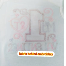 Load image into Gallery viewer, My First Valentines Embroidery Inspired/ Toddler T-shirt/Onesie/Valentine Day
