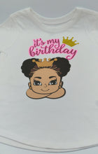 Load image into Gallery viewer, It&#39;s My Birthday Girl T-shirt/ Toddler Shirt /It&#39;s Birthday with Glitter
